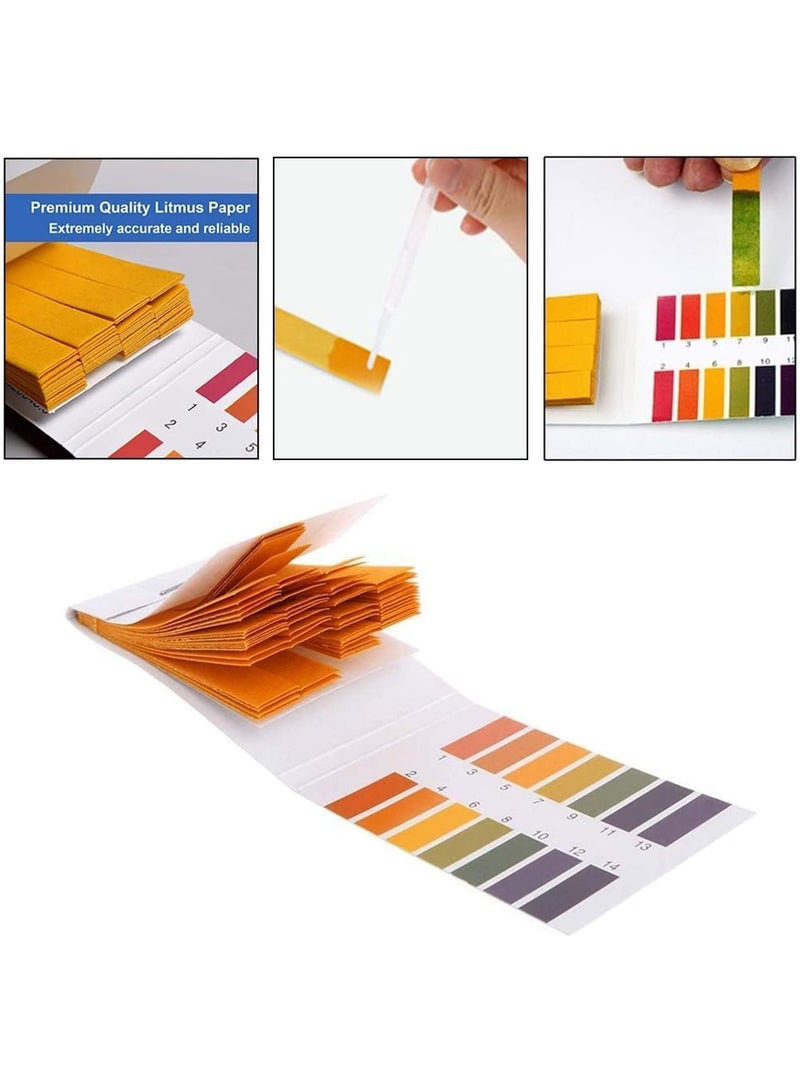 ورق اختبار الرقم الهيدروجيني لأدوات الاختبار، ورق اختبار الرقم الهيدروجيني واسع النطاق، شرائط اختبار الرقم الهيدروجيني بدقة من 1 إلى 14، عبوة واحدة تحتوي على 80 قطعة - Image 4